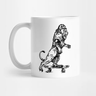 SEEMBO Lion Skater Skateboarding Skate Skateboard Skateboarder Mug